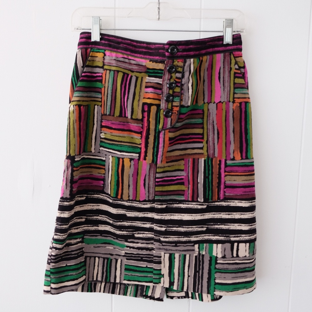 Odille Anthropologe Printed Skirt